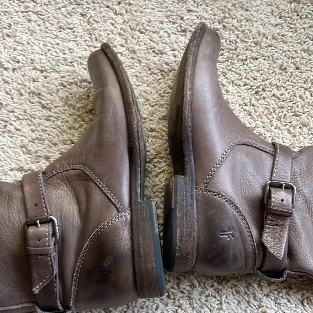 Frye Phillip Riding Boots Tall 7.5 gray/taupe 🐴 - Picture 2 of 14